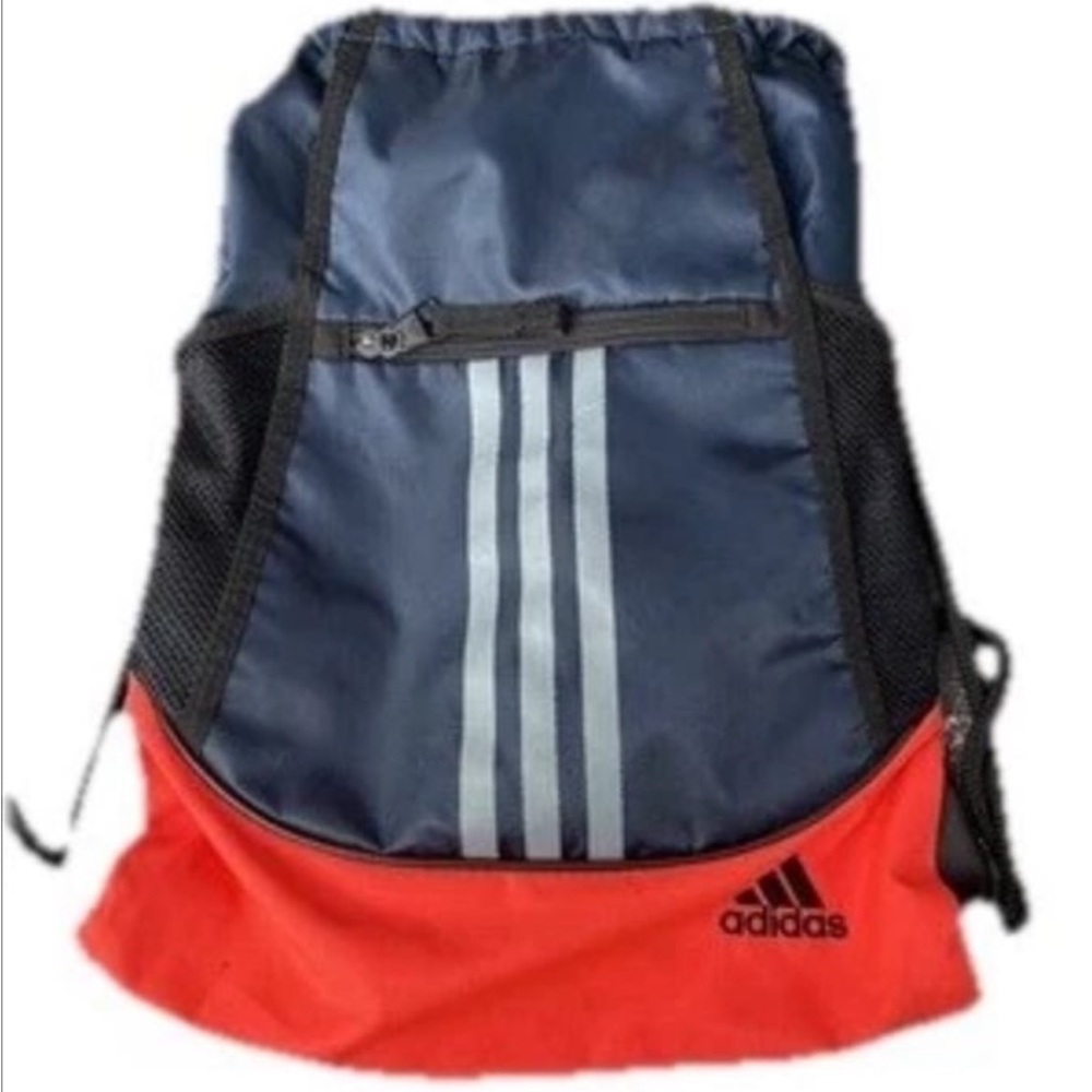 Adidas Red and Blue Gym Sack Backpack Sack